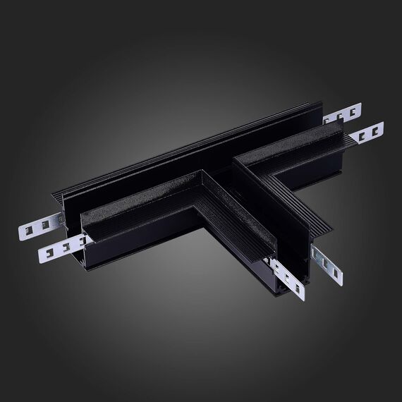 ST007.499.12 Коннектор T-образный для встраиваемого магнитного шинопровода под ГКЛ 12мм ST-Luce Черн SKYLINE 48, изображение 2