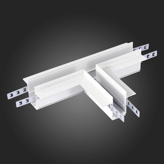 ST007.599.12 Коннектор T-образный для встраиваемого магнитного шинопровода под ГКЛ 12мм ST-Luce Белы SKYLINE 48, изображение 2