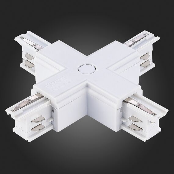 ST030.509.17 Х-образный токоподвод для трехфазного шинопровода ST-Luce Белый TRACE, изображение 2