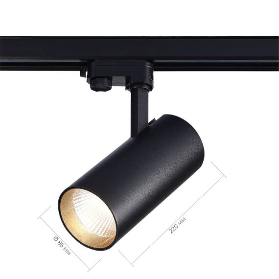 ST661.436.40 Св-к трек. Черный LED 1*40W 3000K 3 200Lm Ra>90 38° IP20 L190xW85xH265 165-265V TRACE, изображение 8