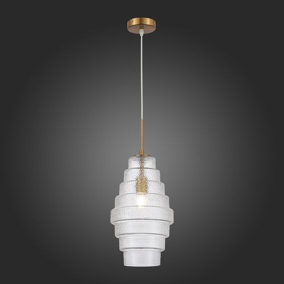 SL1001.213.01 Подвес ST-Luce Латунь/Прозрачный E27 1*40W REXITE, изображение 2