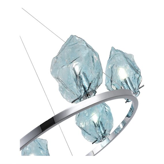 SL1175.113.06 Люстра подвесная ST-Luce Хром/Светло-голубой E14 6*40W PORTICI, изображение 3