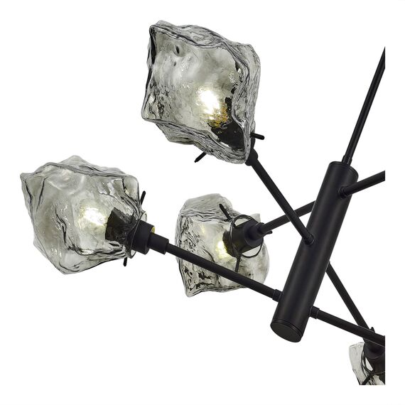 SL1175.402.06 Люстра потолочная ST-Luce Черный/Серо-зеленый E14 6*40W PORTICI, изображение 3