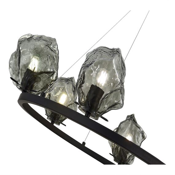 SL1175.403.06 Люстра подвесная ST-Luce Черный/Серо-зеленый E14 6*40W PORTICI, изображение 3