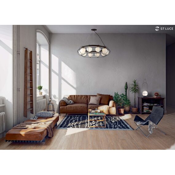 SL1189.403.06 Люстра подвесная ST-Luce Черный/Опал G9 6*5W BEATA, изображение 6