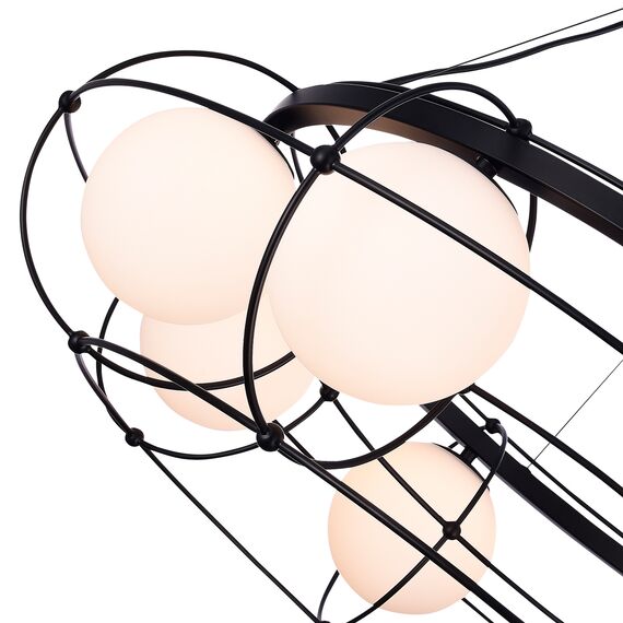 SL1189.403.08 Люстра подвесная ST-Luce Черный/Опал G9 8*5W BEATA, изображение 6