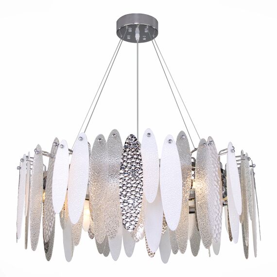 SL1224.103.10 Люстра подвесная ST-Luce Хром/Прозрачный, Белый E14 10*60W LASTRA, изображение 3