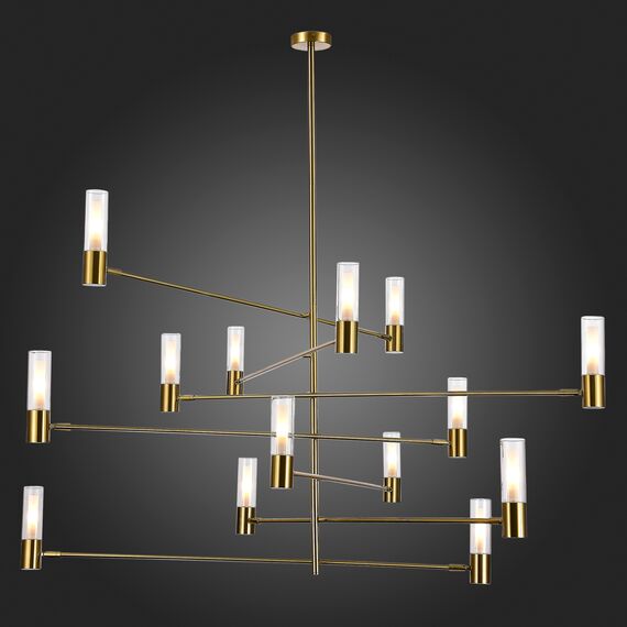 SL1239.303.14 Люстра потолочная ST-Luce Латунь/Белый, Прозрачный G9 14*5W 4000K VITRA, изображение 2