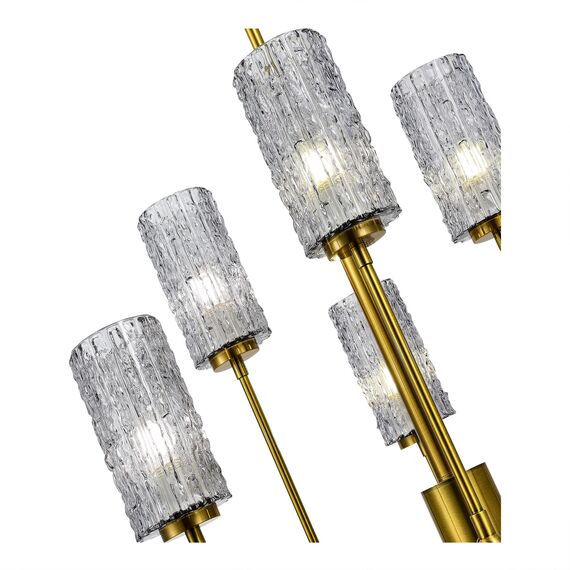 SL1240.303.06 Люстра подвесная ST-Luce Латунь/Дымчатый E27 6*60W GACCIOLO, изображение 3