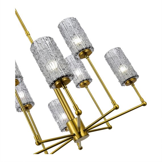 SL1240.303.08 Люстра подвесная ST-Luce Латунь/Дымчатый E27 8*60W GACCIOLO, изображение 3