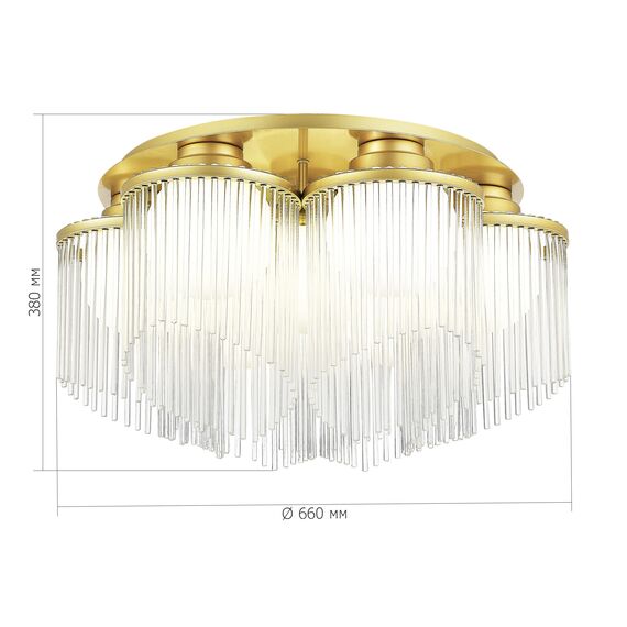 SL1511.202.07 Люстра потолочная ST-Luce Золотистый/Белый E27 7*60W ALLEGRO, изображение 4