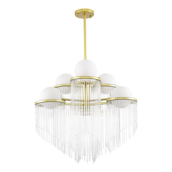 SL1511.203.06 Люстра подвесная ST-Luce Золотистый/Белый E27 6*60W ALLEGRO, изображение 2