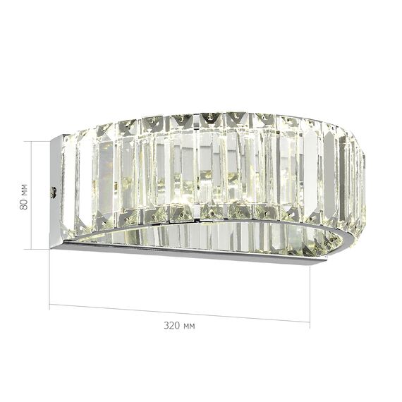 SL1622.101.01 Светильник настенный ST-Luce Хром/Прозрачный LED 1*13W 4000K TIVOLI, изображение 3