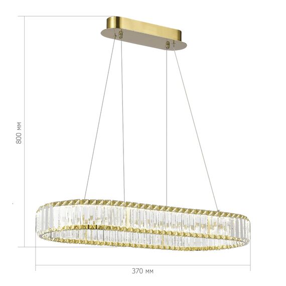 SL1622.323.01 Светильник подвесной ST-Luce Латунь/Прозрачный LED 1*60W 4000K TIVOLI, изображение 5