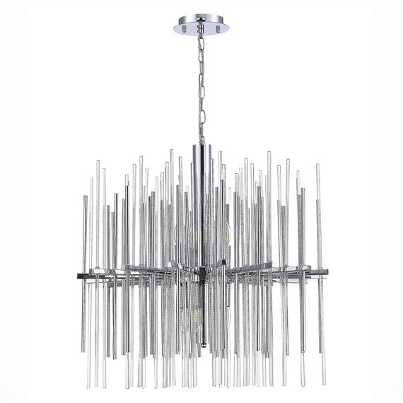 SL1628.103.08 Люстра подвесная ST-Luce Хром/Прозрачный, Хром E14 8*40W TERAMO, изображение 4