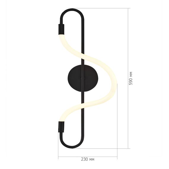 SL6102.401.10 Светильник настенный ST-Luce Черный/Белый LED 1*10W 3000K SAGRATO, изображение 3