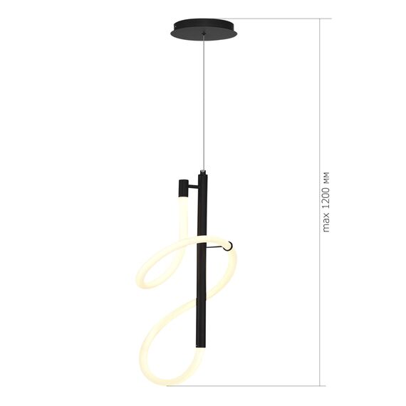 SL6102.403.16 Светильник подвесной ST-Luce Черный/Белый LED 1*16W 3000K SAGRATO, изображение 4