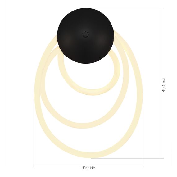 SL6102.411.30 Светильник настенный ST-Luce Черный/Белый LED 1*30W 3000K SAGRATO, изображение 3