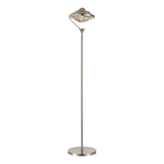 SL6115.105.01 Торшер ST-Luce Никель/Дымчато-Серый LED 1*19W 3000K AMARA