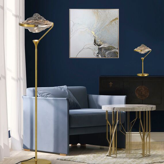 SL6115.105.01 Торшер ST-Luce Никель/Дымчато-Серый LED 1*19W 3000K AMARA, изображение 6