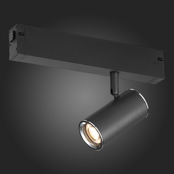 ST504.406.01 Св-к трек. Черный GU10 1*50W  IP20 L104xW54xH111 180-240V Без ламп SKYLINE 220, изображение 2