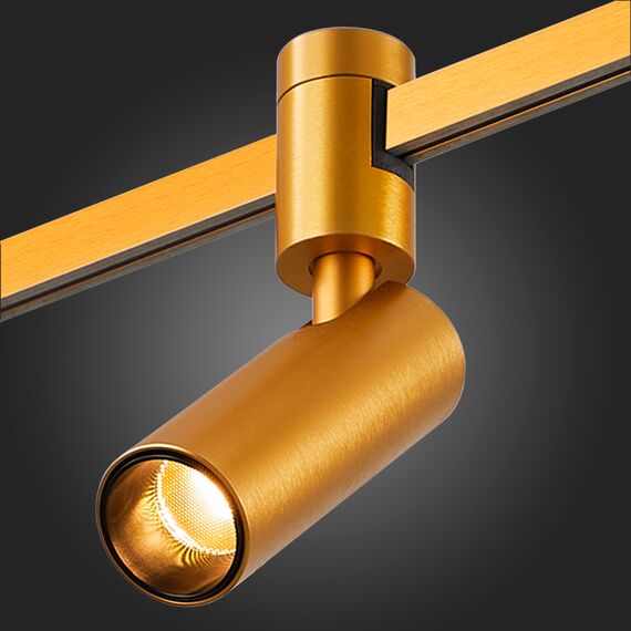 ST811.206.05 Магнитный трековый светильник FARM Золотистый LED 1*5W 3000K 350Lm Ra90 60 IP20 D35xH10 FARM, изображение 2