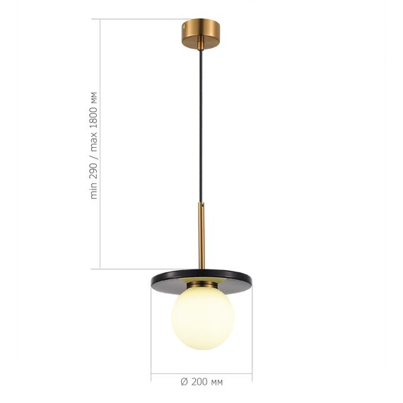 SL1191.343.01 Светильник подвесной ST-Luce Латунь/Латунь, Черный G9 LED 1*5W 4000K NEBULA, изображение 4