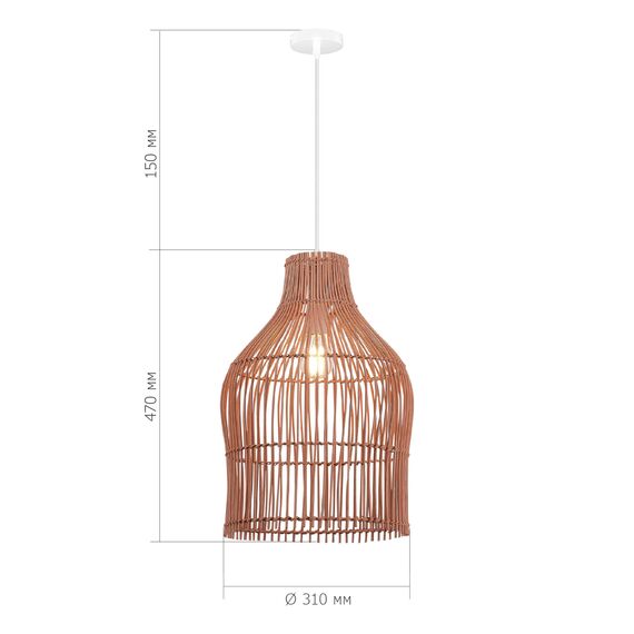 SL1513.513.01 Светильник подвесной ST-Luce Белый/Розовый E27 1*40W CESTA, изображение 4