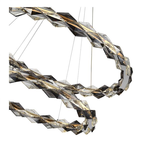 SL6009.103.02 Люстра подвесная ST-Luce Хром/Прозрачно-Дымчатый LED 1*45W 3000K DIAMANTA, изображение 3