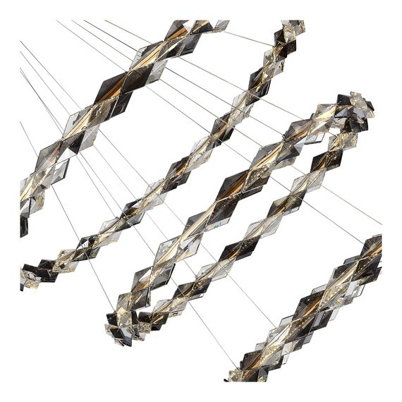 SL6009.103.03 Люстра подвесная ST-Luce Хром/Прозрачно-Дымчатый LED 1*75W 3000K DIAMANTA, изображение 3