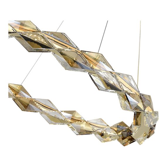 SL6009.203.01 Люстра подвесная ST-Luce Золотистый/Прозрачный,Янтарный LED 1*30W 3000K DIAMANTA, изображение 3