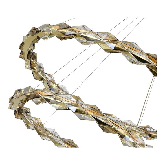 SL6009.203.02 Люстра подвесная ST-Luce Золотистый/Прозрачный,Янтарный LED 1*45W 3000K DIAMANTA, изображение 3