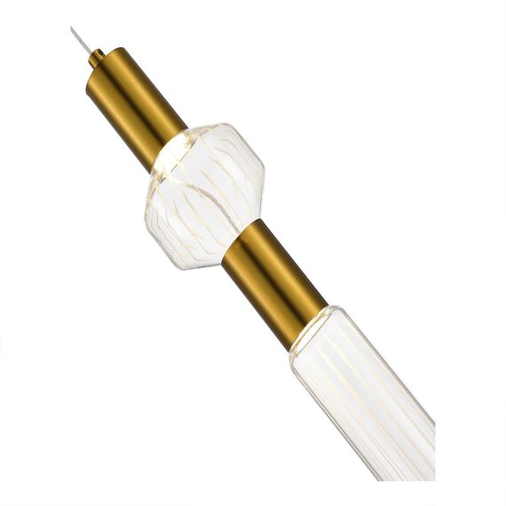 SL6117.203.02 Светильник подвесной ST-Luce Латунь/Золотой, Прозрачный LED 2*3W 3000K TACCHE, изображение 3