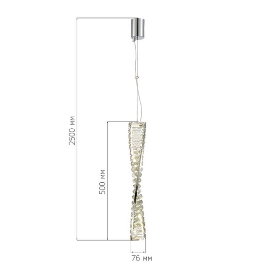 SL6205.103.01 Светильник подвесной ST-Luce Хром/Прозрачный LED 1*11W 4000K ELICA