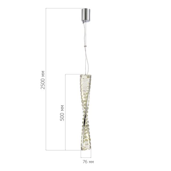 SL6205.103.01 Светильник подвесной ST-Luce Хром/Прозрачный LED 1*11W 4000K ELICA, изображение 3