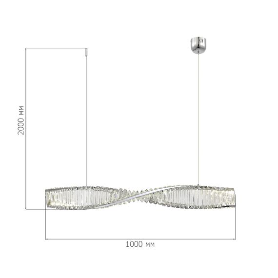 SL6205.113.01 Светильник подвесной ST-Luce Хром/Прозрачный LED 1*21W 4000K ELICA