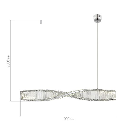 SL6205.113.01 Светильник подвесной ST-Luce Хром/Прозрачный LED 1*21W 4000K ELICA, изображение 5