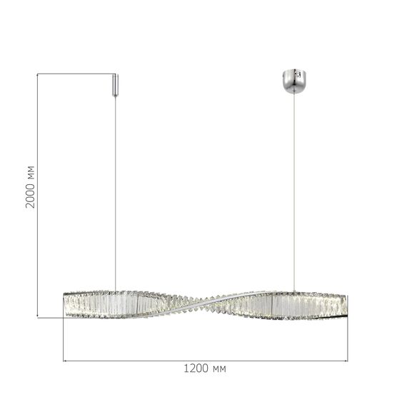 SL6205.123.01 Светильник подвесной ST-Luce Хром/Прозрачный LED 1*25W 4000K ELICA