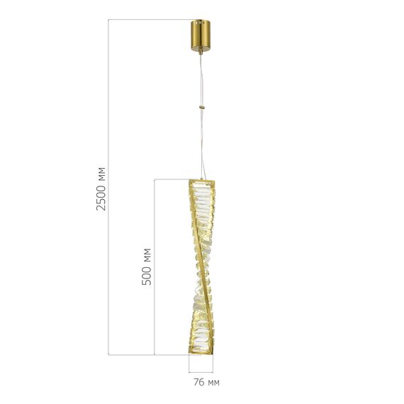 SL6205.303.01 Светильник подвесной ST-Luce Латунь/Прозрачный LED 1*11W 4000K ELICA, изображение 5
