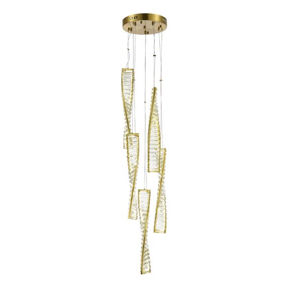 SL6205.303.05 Светильник подвесной ST-Luce Латунь/Прозрачный LED 1*55W 4000K ELICA, изображение 2