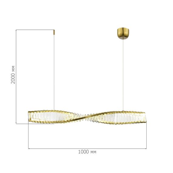 SL6205.313.01 Светильник подвесной ST-Luce Латунь/Прозрачный LED 1*21W 4000K ELICA