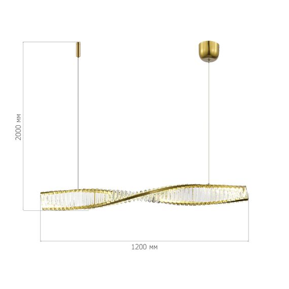 SL6205.313.01 Светильник подвесной ST-Luce Латунь/Прозрачный LED 1*21W 4000K ELICA, изображение 5