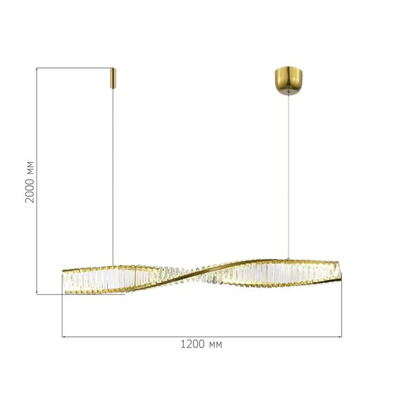 SL6205.323.01 Светильник подвесной ST-Luce Латунь/Прозрачный LED 1*25W 4000K ELICA