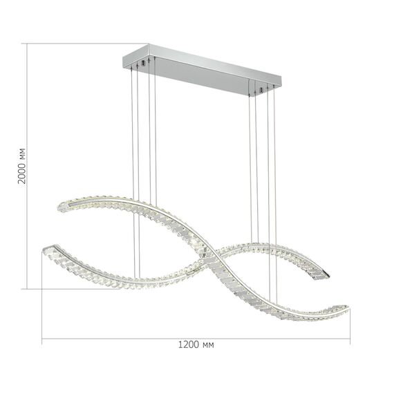 SL6206.103.50 Светильник подвесной ST-Luce Хром/Прозрачный LED 1*50W 3000K ACENO, изображение 4