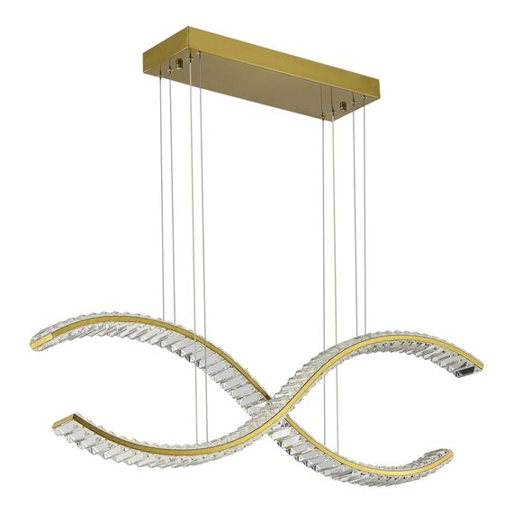 SL6206.303.44 Светильник подвесной ST-Luce Латунь/Прозрачный LED 1*44W 3000K ACENO, изображение 2