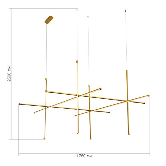 SL6207.203.150 Светильник подвесной ST-Luce Матовое золото LED 1*150W 3000K RETICO, изображение 4