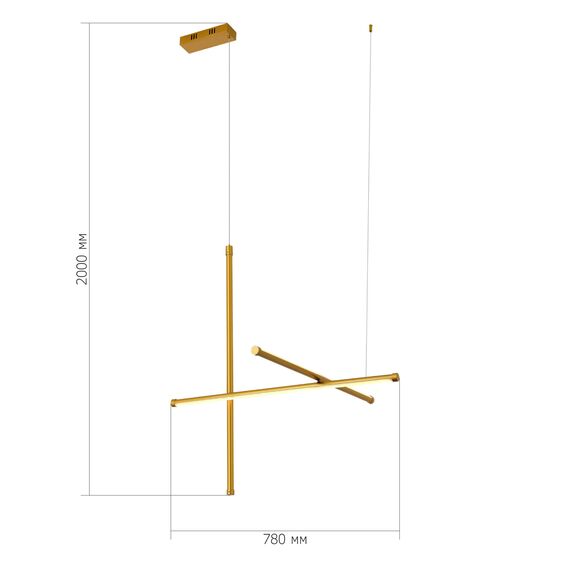 SL6207.213.37 Светильник подвесной ST-Luce Матовое золото LED 1*37W 3000K RETICO, изображение 4