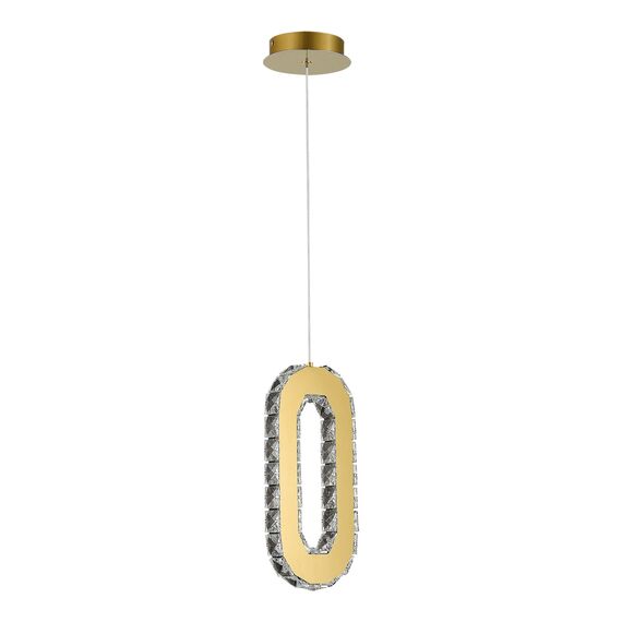 SL6506.203.01 Светильник подвесной ST-Luce Золотистый/Золотистый, Прозрачный LED 1*9W 3000K ALLUNGO, изображение 2