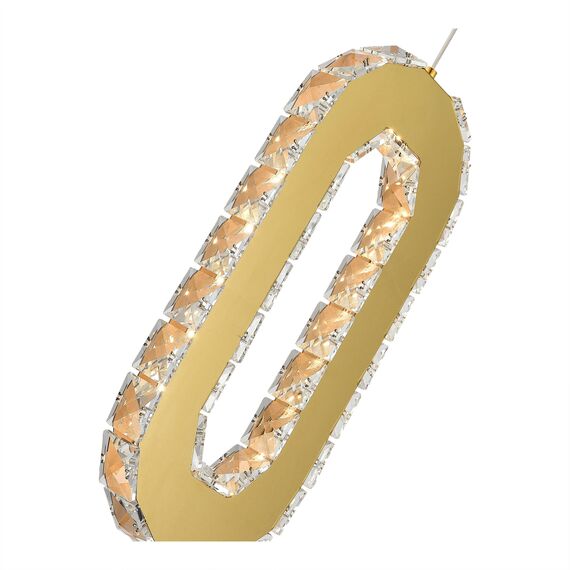 SL6506.203.01 Светильник подвесной ST-Luce Золотистый/Золотистый, Прозрачный LED 1*9W 3000K ALLUNGO, изображение 3