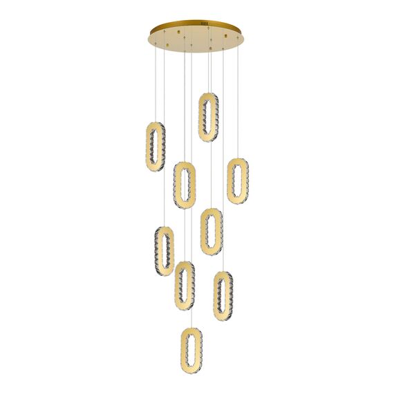 SL6506.203.09 Светильник подвесной ST-Luce Золотистый/Золотистый, Прозрачный LED 9*9W 3000K ALLUNGO, изображение 2